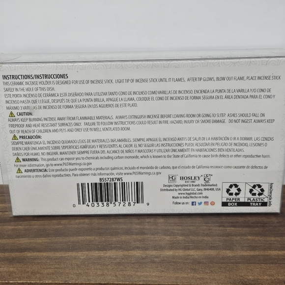 Hosley Ceramic Incense Set - Picture 3 of 5